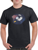 Chasing A Taco In Space T-shirt -SmartPrintsInk Designs