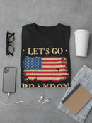 Let's Go Brandon With Flag T-shirt -SmartPrintsInk Designs