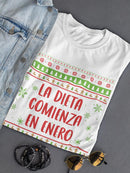 Diet Begins In January T-shirt -SmartPrintsInk Designs