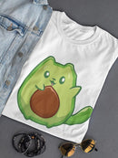 Avocado Kitten T-shirt -SmartPrintsInk Designs