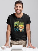Scared Pizza And Pineapple T-shirt -SmartPrintsInk Designs