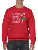 Candy Cane Lick Itself Sweatshirt -SmartPrintsInk Designs