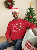 Candy Cane Lick Itself Sweatshirt -SmartPrintsInk Designs