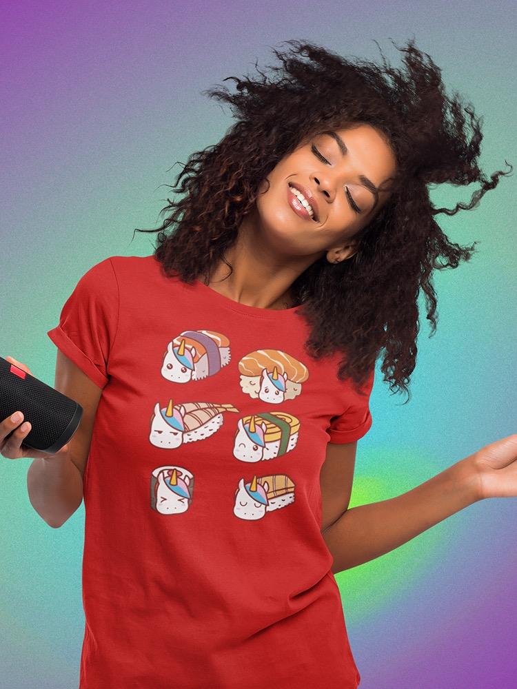 Cute Sushi Unicorns T-shirt -SmartPrintsInk Designs