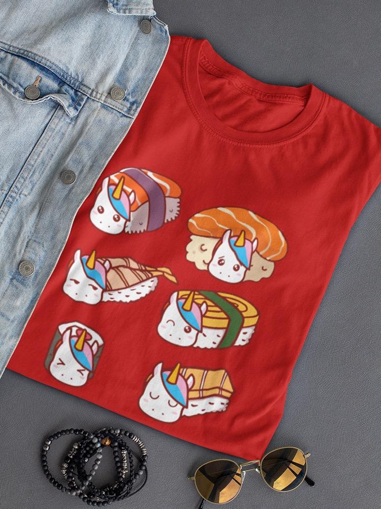 Cute Sushi Unicorns T-shirt -SmartPrintsInk Designs