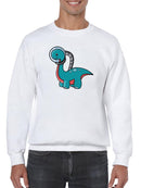 Dinosaur Astronaut Sweatshirt -SmartPrintsInk Designs