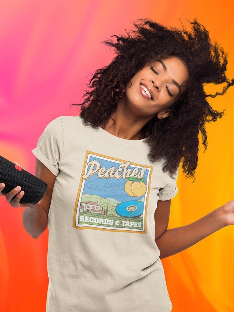 Peaches Records And Tapes T-shirt -SmartPrintsInk Designs