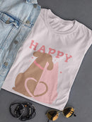 Happy Valentine's Day Dogs T-shirt -SmartPrintsInk Designs