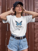 Butterfyl Styles T-shirt -SmartPrintsInk Designs