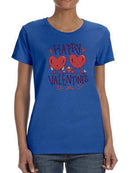 Happy Valentine's Day Hearts T-shirt -SmartPrintsInk Designs