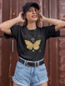 Golden Butterfly T-shirt -SmartPrintsInk Designs