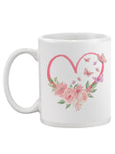 Butterfly Rose Heart Mug -SmartPrintsInk Designs