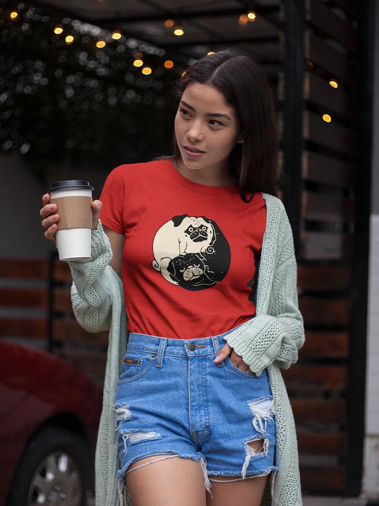 Ying Ang Yang Pugs T-shirt -SmartPrintsInk Designs