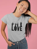Love. Shaped T-shirt -SmartPrintsInk Designs
