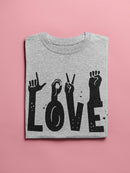 Love. Shaped T-shirt -SmartPrintsInk Designs