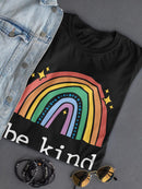 The Be Kind Rainbow Shaped T-shirt -SmartPrintsInk Designs