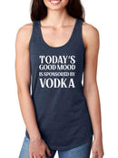 Good Mood Sponsored By Vodka Racerback Tank -SmartPrintsInk Designs