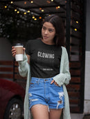 Glowing Good Vibes Shaped T-shirt -SmartPrintsInk Designs