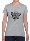 Butterfly Key Shaped T-shirt -SmartPrintsInk Designs