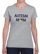 Autism Mom Shaped T-shirt -SmartPrintsInk Designs