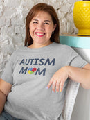 Autism Mom Shaped T-shirt -SmartPrintsInk Designs