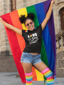 Love Who You Want Shaped T-shirt -SmartPrintsInk Designs