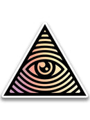 Triangle Eye Sticker -SmartPrintsInk Designs