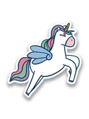 Happy Unicorn Sticker -SmartPrintsInk Designs