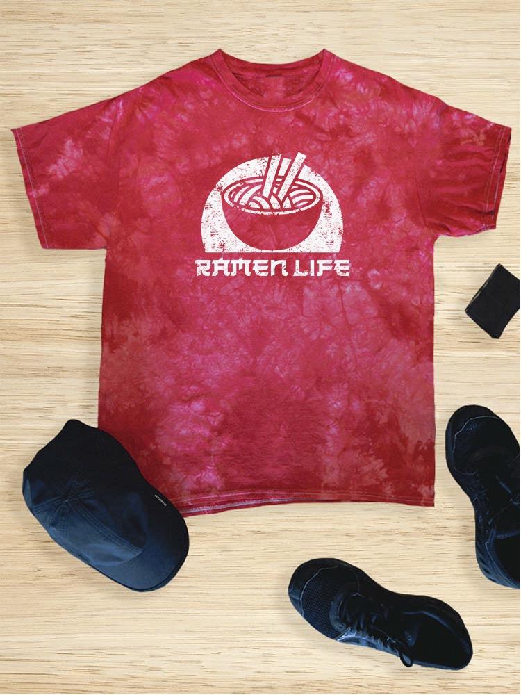 Ramen Life Faded Bowl Art Tie Dye Tee -SmartPrintsInk Designs