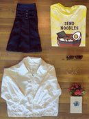 Send Noodles Not Nudes Art Tie Dye Tee -SmartPrintsInk Designs