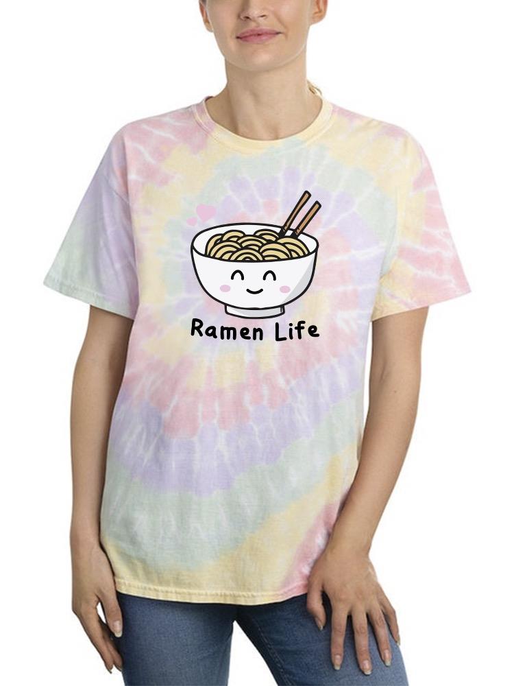 Ramen Life Cute Bowl Art Tie Dye Tee -SmartPrintsInk Designs