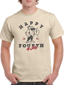 Happy Fourth Of July Eagle T-shirt -SmartPrintsInk Designs