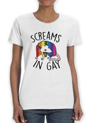 Opossum Screams In Gay Shaped T-shirt -SmartPrintsInk Designs