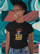 Black And Proud. Shaped T-shirt -SmartPrintsInk Designs