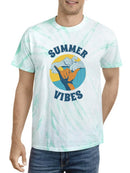 Sumer Vibes W Shaka Hand Tie Dye Tee -SmartPrintsInk Designs