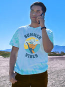Sumer Vibes W Shaka Hand Tie Dye Tee -SmartPrintsInk Designs