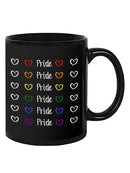 Pride Rainbow Hearts Pattern Mug -SmartPrintsInk Designs