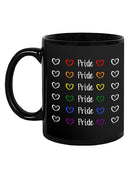 Pride Rainbow Hearts Pattern Mug -SmartPrintsInk Designs