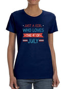 Girl Loves 4Th Of July Shaped T-shirt -SmartPrintsInk Designs