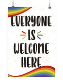 Everyone Is Welcome Here Wall Art -SmartPrintsInk Designs
