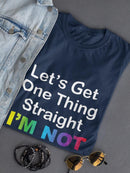 Not Straight Shaped T-shirt -SmartPrintsInk Designs