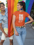 One Beer Queer Shaped T-shirt -SmartPrintsInk Designs