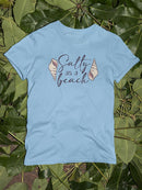 Salty As A Beach Seashell Art T-shirt -SmartPrintsInk Designs