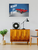 Ready To Start Car Art Wall Art -SmartPrintsInk Designs