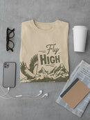 Fly High To Your Dreams Text T-shirt -SmartPrintsInk Designs