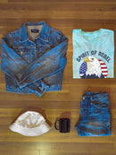 Spirit Of Rebel Eagle Seal Tie Dye Tee -SmartPrintsInk Designs