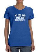 Mom And I Talk Pet Bandana Small -SmartPrintsInk Designs