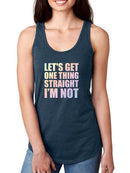 One Thing Straight, Not Me Racerback Tank -SmartPrintsInk Designs