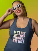 One Thing Straight, Not Me Racerback Tank -SmartPrintsInk Designs