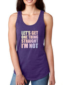 One Thing Straight, Not Me Racerback Tank -SmartPrintsInk Designs
